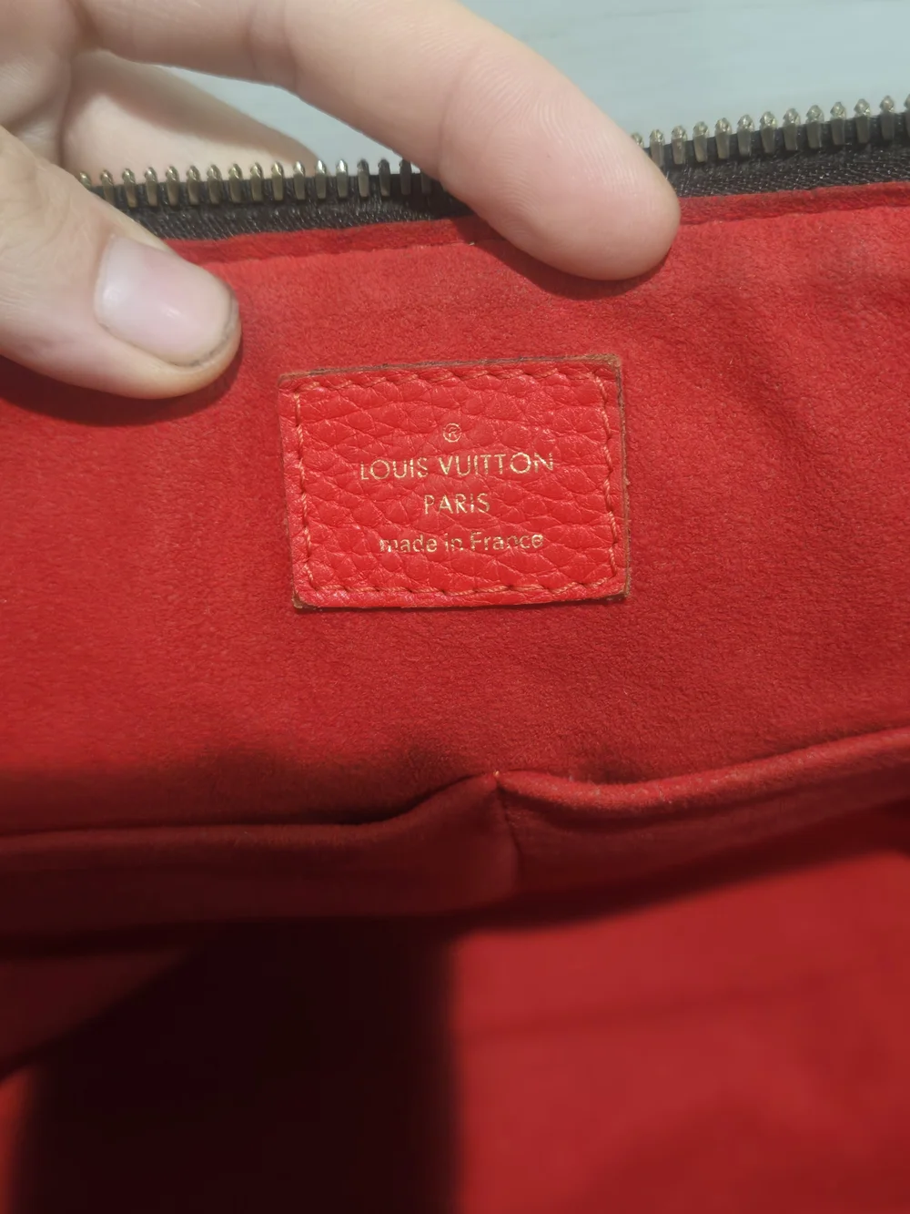 Louis Vuitton Estrela Monogram Canvas Shoulder Tote with Red Trim